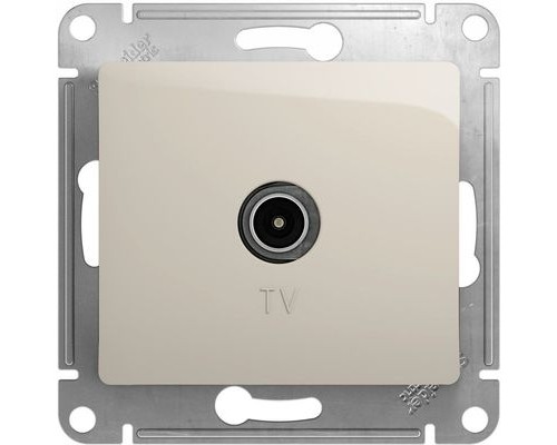 TV розетка оконечная 1DB Schneider Electric Glossa, GSL000991,  Молочный 