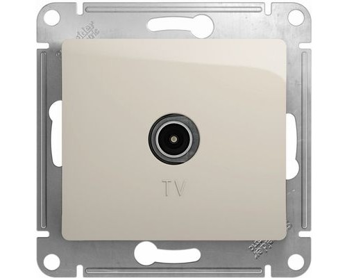 TV антенна коннектор Schneider Electric Glossa, GSL000993,  Молочный 