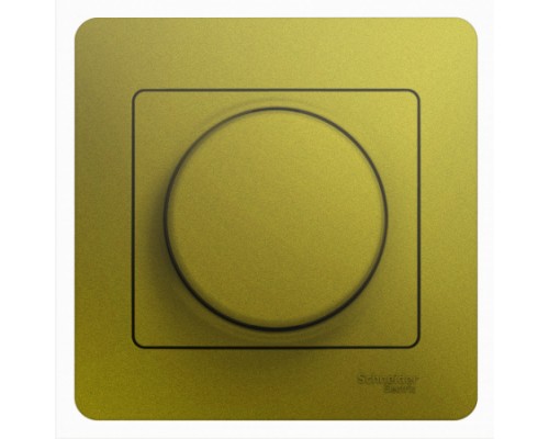 Светорегулятор (диммер) поворотно-нажимной , LED, RC, 630Вт/ВА, в сборе, Schneider Electric Glossa, GSL001037,  Фисташковый