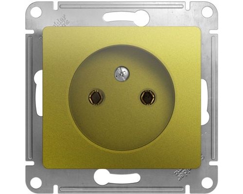 Розетка без заземления, Schneider Electric Glossa, GSL001041,  Фисташковый