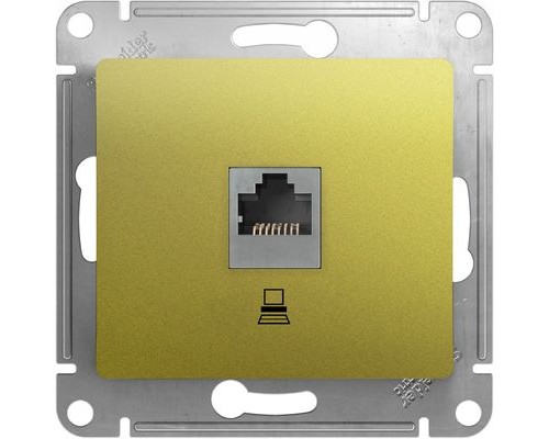 Компьютерная розетка RJ45  кат.5E Schneider Electric Glossa, GSL001081K,  Фисташковый