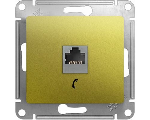 Телефонная розетка  RJ11 Schneider Electric Glossa, GSL001081Т,  Фисташковый