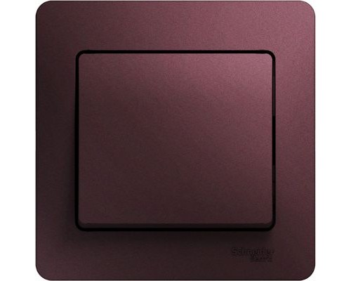 Выключатель 1-клавишный в сборе Schneider Electric Glossa, GSL001112,  Баклажановый