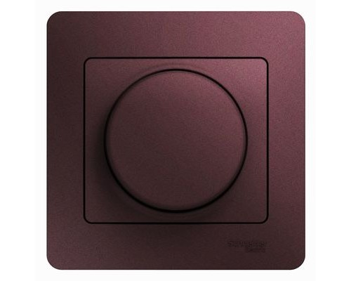 Светорегулятор (диммер)  поворотный, 300Вт, в сборе, Schneider Electric Glossa, GSL001134,  Баклажановый