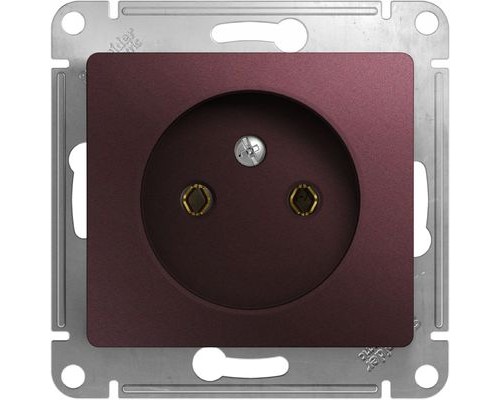 Розетка без заземления, Schneider Electric Glossa, GSL001141,  Баклажановый