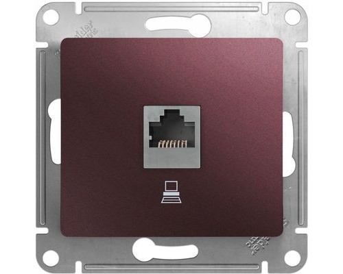 Компьютерная розетка RJ45  кат.5E Schneider Electric Glossa, GSL001181K,  Баклажановый