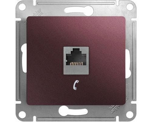 Телефонная розетка  RJ11 Schneider Electric Glossa, GSL001181Т,  Баклажановый