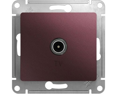 TV розетка оконечная 1DB Schneider Electric Glossa, GSL001191,  Баклажановый