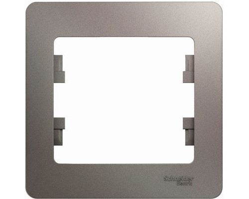 Рамка одноместная Schneider Electric Glossa, GSL001201,  Платина