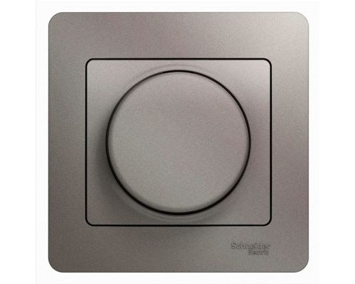 Светорегулятор (диммер)  поворотный, 300Вт, в сборе, Schneider Electric Glossa, GSL001234,  Платина