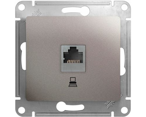 Компьютерная розетка RJ45  кат.5E Schneider Electric Glossa, GSL001281K,  Платина