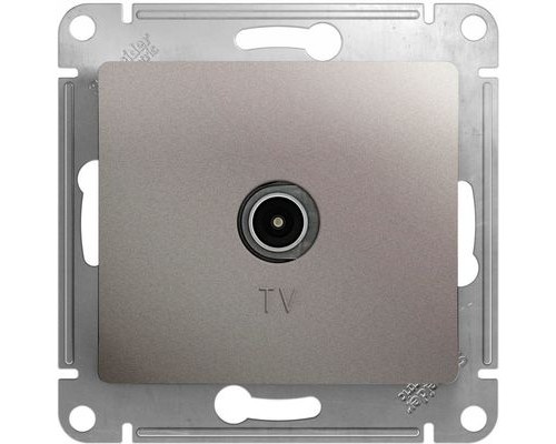 TV розетка оконечная 1DB  Schneider Electric Glossa, GSL001291,  Платина