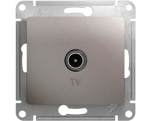TV антенна коннектор Schneider Electric Glossa, GSL001293,  Платина