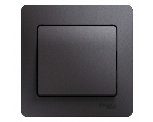 Выключатель 1-клавишный в сборе Schneider Electric Glossa, GSL001312, Графит