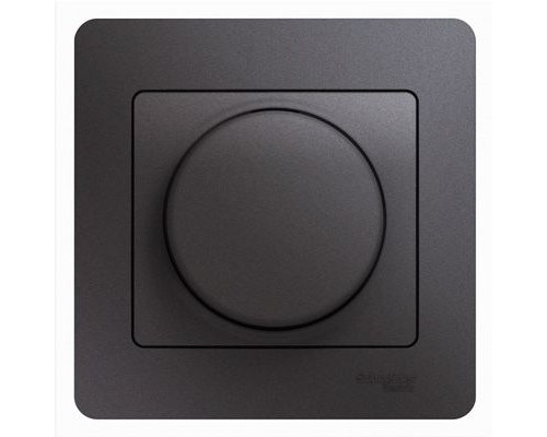 Светорегулятор (диммер)  поворотный, 300Вт, в сборе, Schneider Electric Glossa, GSL001334, Графит