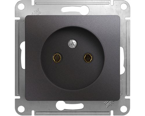 Розетка без заземления, Schneider Electric Glossa, GSL001341, Графит