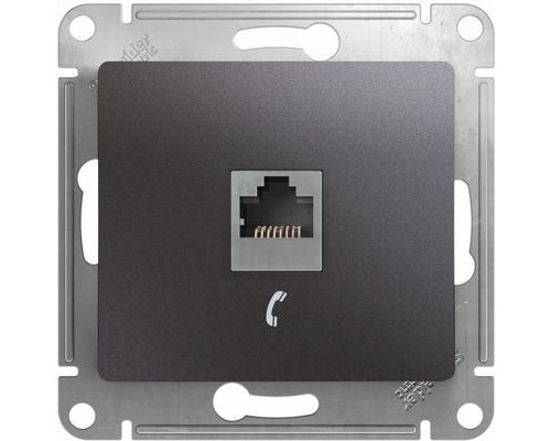 Телефонная розетка  RJ11 Schneider Electric Glossa, GSL001381Т, Графит