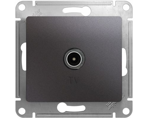 TV розетка оконечная 1DB Schneider Electric Glossa, GSL001391, Графит