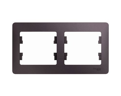 Рамка двухместная, горизонтальная, Schneider Electric Glossa, GSL001402, Сиреневый туман