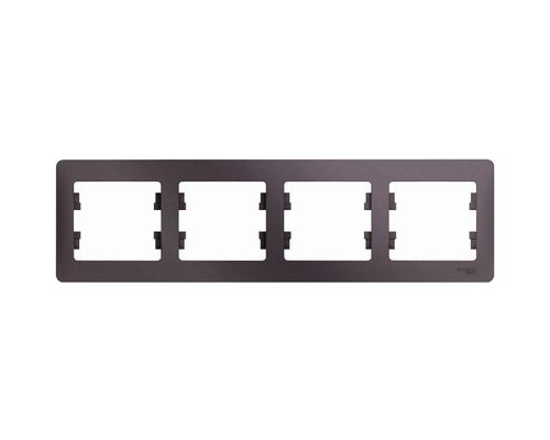 Рамка четырехместная, горизонтальная, Schneider Electric Glossa, GSL001404, Сиреневый туман