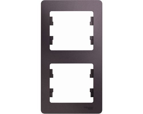 Рамка двухместная, вертикальная, Schneider Electric Glossa, GSL001406, Сиреневый туман
