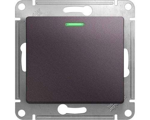 Выключатель 1-клавишный с подсветкой Schneider Electric Glossa, GSL001413, Сиреневый туман