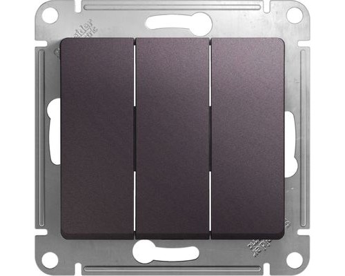 Выключатель 3-клавишный Schneider Electric Glossa, GSL001431, Сиреневый туман