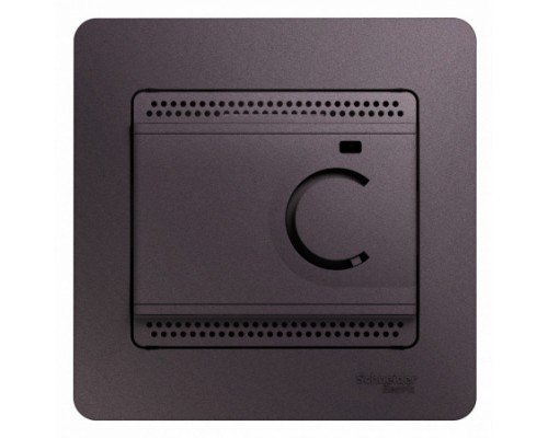 Термостат (терморегулятор) электрон.теплого пола с датчиком,от+5до+50°C,10A,в сборе, Schneider Electric Glossa, GSL001438, Сиреневый туман