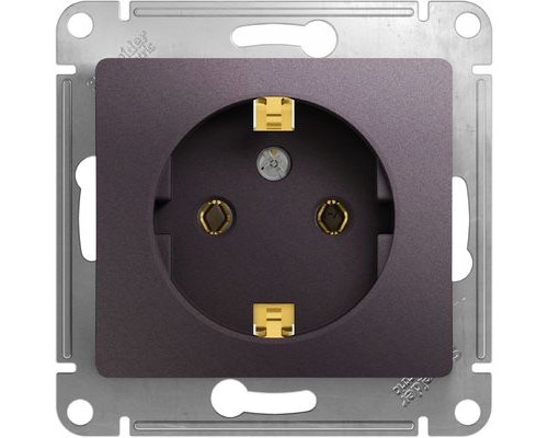 Розетка с заземлением, Schneider Electric Glossa, GSL001443, Сиреневый туман