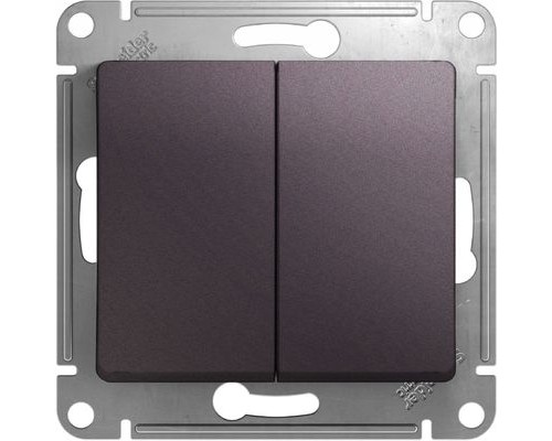 Выключатель 2-клавишный  Schneider Electric Glossa, GSL001451, Сиреневый туман
