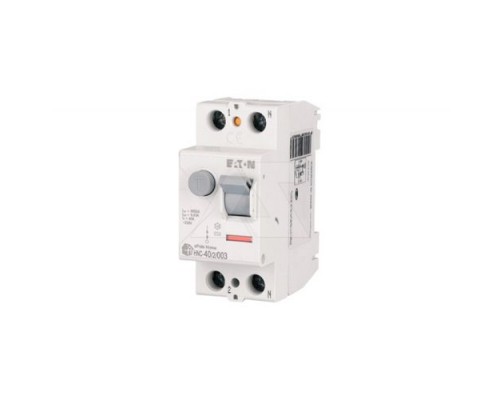 УЗО Eaton HNC-40/2/003, 2P, 40A, 6KA, 30MA, ТИП АC, 2M, Артикул:194691