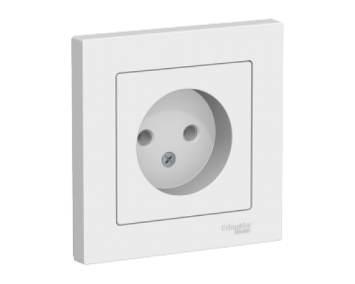 Розетка без заземления в сборе Schneider Electric AtlasDesign ATN000140, Белый