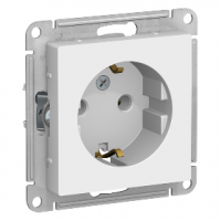 Розетка с заземлением Schneider Electric AtlasDesign ATN000143, Белый