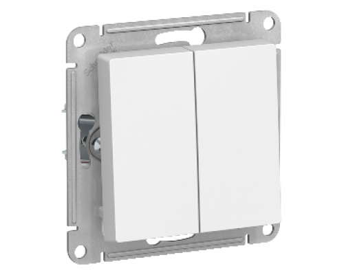 Выключатель 2-клавишный Schneider Electric AtlasDesign ATN000151, Белый 