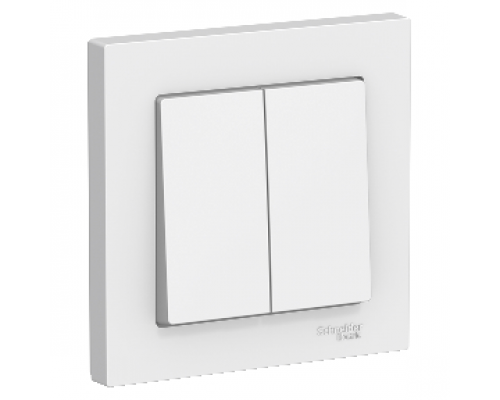 Выключатель 2-клавишный в сборе Schneider Electric AtlasDesign ATN000152, Белый
