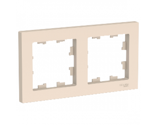 Рамка двухместная Schneider Electric AtlasDesign, универсальная ATN000202, БЕЖЕВЫЙ