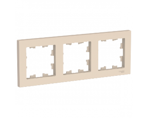 Рамка трехместная Schneider Electric AtlasDesign, универсальная ATN000203, БЕЖЕВЫЙ