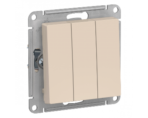 Выключатель 3-клавишный Schneider Electric AtlasDesign ATN000231, Бежевый