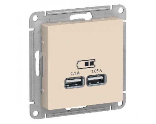 USB розетка Schneider Electric AtlasDesign ATN000233, Бежевый
