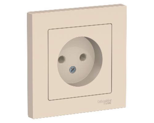 Розетка без заземления в сборе Schneider Electric AtlasDesign ATN000240, Бежевый