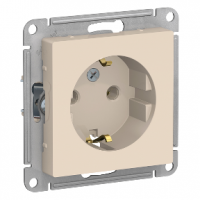 Розетка с заземлением Schneider Electric AtlasDesign ATN000243, Бежевый