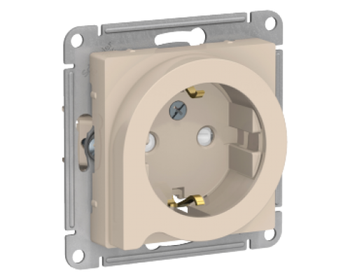 Розетка с выталкивателем Schneider Electric AtlasDesign ATN000247, Бежевый