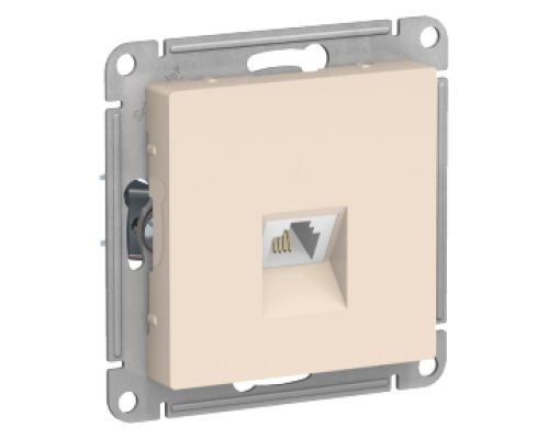 Телефонная розетка RJ11 Schneider Electric AtlasDesign ATN000281, Бежевый