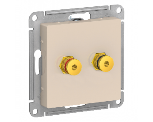 Аудиорозетка двухместная Schneider Electric AtlasDesign ATN000287, Бежевый