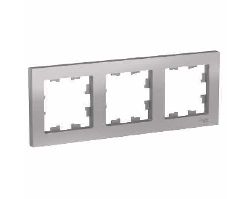 Рамка трехместная Schneider Electric AtlasDesign, универсальная ATN000303, АЛЮМИНИЙ