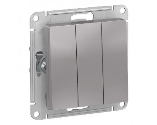 Выключатель 3-клавишный Schneider Electric AtlasDesign ATN000331, Алюминий 