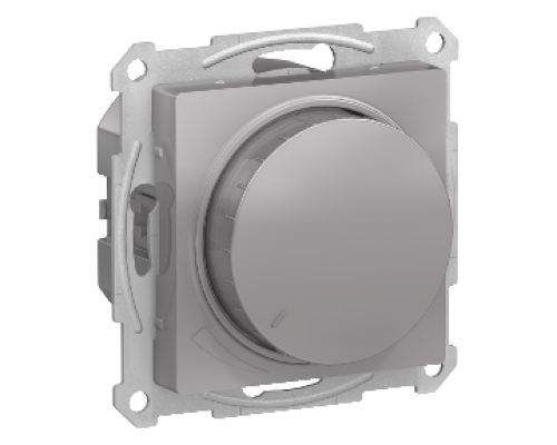 Светорегулятор (диммер) поворотно-нажимной Schneider Electric AtlasDesign ATN000336, Алюминий 