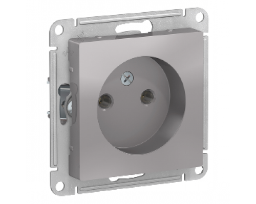 Розетка без заземления Schneider Electric AtlasDesign ATN000341, Алюминий 