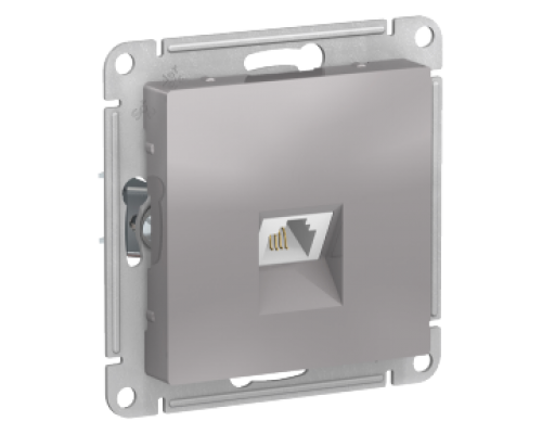 Телефонная розетка RJ11 Schneider Electric AtlasDesign ATN000381, Алюминий 