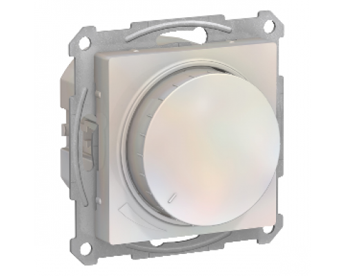 Светорегулятор (диммер) поворотно-нажимной Schneider Electric AtlasDesign ATN000436, Жемчуг